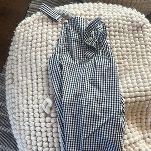 Black and white overall dress